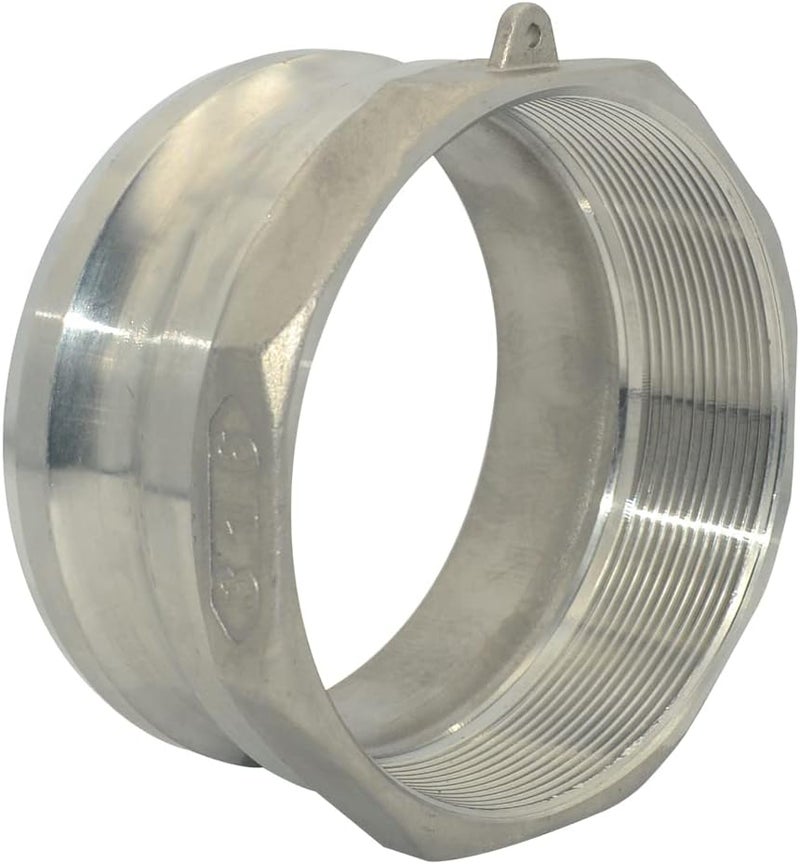 Varmhus Female Pipe Threads x 4"Type A Trash Pump Adapter Male Camlock,Type A Cam and Groove Hose Fitting,Stainless Steel 316 - Image 4